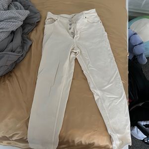 H&M cream mom jeans